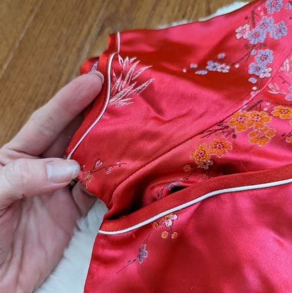 Vintage Chinese cheongsam dress Red women's Small - Picture 14 of 16